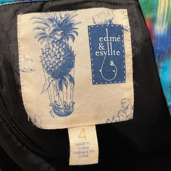 Anthropologie Edme & Esyllte silk watercolor print skirt - Picture 3 of 7